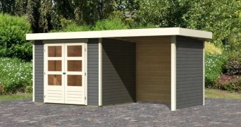 Dřevěný zahradní domek ASKOLA 3 s přístavkem 240 Dekorhome