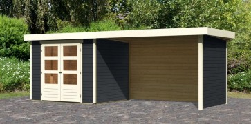 Dřevěný zahradní domek ASKOLA 3 s přístavkem 280 Dekorhome