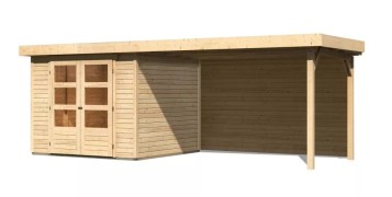 Dřevěný zahradní domek ASKOLA 3,5 s přístavkem 280 Dekorhome