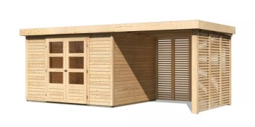 Dřevěný zahradní domek ASKOLA 5 s přístavkem Dekorhome