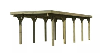 Dřevěný přístřešek / carport CLASSIC 3A Dekorhome
