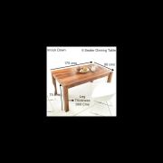 Jídelní stůl Gani 175x90 z indického masivu palisandr Antique white