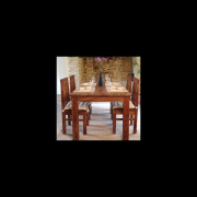 Jídelní stůl Rami 120x90 z indického masivu palisandr, Natural