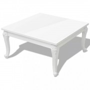 vidaXL Konferenční stolek 80x80x42 cm vysoký lesk bílý
