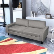 vidaXL Sedací souprava dvojsedák a trojsedák textil světle šedá