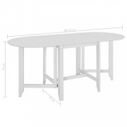 vidaXL Rozkládací jídelní stůl bílý (75–180) x 75 x 74 cm MDF