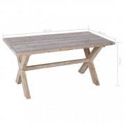 vidaXL Jídelní stůl 160 x 80 x 75 cm masivní teakové dřevo