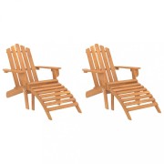 Zahradní křeslo ADIRONDACK s podnožkou 2 ks Dekorhome