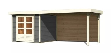 Dřevěný zahradní domek ASKOLA 3,5 s přístavkem 280 Dekorhome