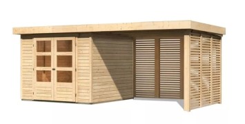 Dřevěný zahradní domek ASKOLA 3,5 s přístavkem Dekorhome