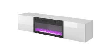 Závěsný TV stolek LIVO s elektrickým krbem