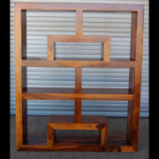 Knihovna Tara 150x180x35 z indického masivu palisandr, Natural