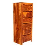 Komoda Gani 60x150x45 z indického masivu palisandr, Světle medová