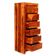 Komoda Gani 60x150x45 z indického masivu palisandr, Světle medová