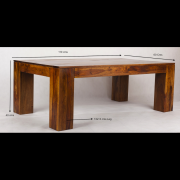 Konferenční stolek Tara 110x40x60 z indického masivu palisandr, Only stain