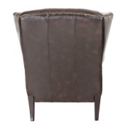 Křeslo Chesterfield z pravé hovězí kůže Brown