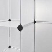 vidaXL Modulární skříň s 18 přihrádkami bílá 37 x 146 x 180,5 cm