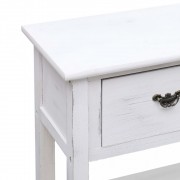 vidaXL Příborník bílý s patinou 115 x 30 x 76 cm dřevo