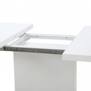 vidaXL Rozkládací jídelní stůl vysoký lesk bílý 180 x 90 x 76 cm MDF