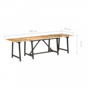 vidaXL Rozkládací jídelní stůl 280 x 80 x 75 cm masivní mangovník