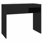 vidaXL Psací stůl černý s vysokým leskem 90 x 40 x 72 cm dřevotříska