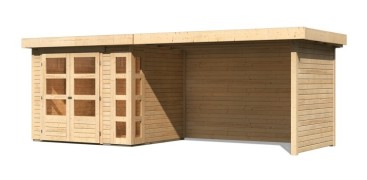 Dřevěný zahradní domek KERKO 3 s přístavkem 280 Dekorhome