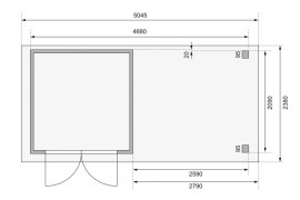 Dřevěný zahradní domek ASKOLA 2 s přístavkem 280 Dekorhome