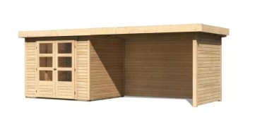 Dřevěný zahradní domek ASKOLA 3 s přístavkem 280 Dekorhome