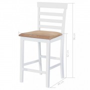 Barový stůl a židle sada 5 kusů hnědo-bílé Dekorhome