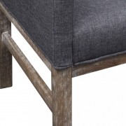 vidaXL Lavice polstrovaná, textil a kaučukovník, tmavě šedá