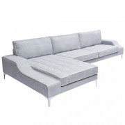 vidaXL Rohová sedačka, textil, krémově šedá, XXL, 326x163x83 cm