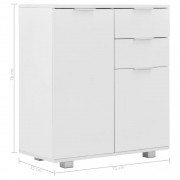 vidaXL Příborník bílý s vysokým leskem 71 x 35 x 76 cm dřevotříska