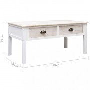 vidaXL Konferenční stolek bílý a přírodní 100 x 50 x 45 cm dřevo