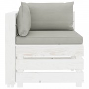 vidaXL 5dílná sedací souprava z palet s taupe poduškami dřevo