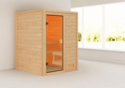 Interiérová finská sauna 145 cm s kamny 3,6 kW Dekorhome