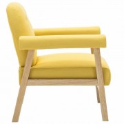 vidaXL Křeslo žluté textil