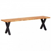 vidaXL Lavice 160 cm přírodní masivní dubové dřevo