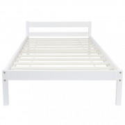 vidaXL Rám postele bílý masivní borové dřevo 90 x 200 cm