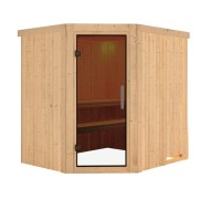 Interiérová finská sauna 196x170 cm s kamny 3,6 kW Dekorhome