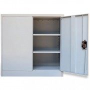 Uzamykatelná kancelářská skříň šedá Dekorhome