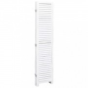 vidaXL 4dílný paraván bílý 140 x 165 cm dřevo