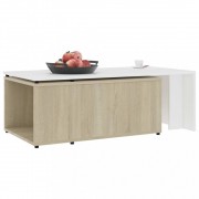 vidaXL Konferenční stolek bílý dub sonoma 150 x 50 x 35 cm dřevotříska