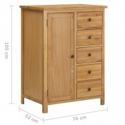 vidaXL Šatní skříň 76 x 52 x 105 cm masivní dubové dřevo