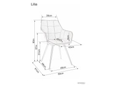 Jídelní křeslo LILIA VELVET
