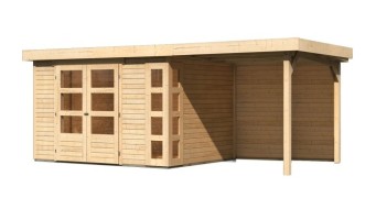 Dřevěný zahradní domek KERKO 5 s přístavkem 240 Dekorhome
