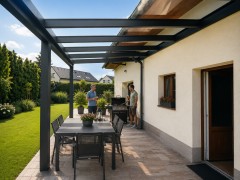 Hliníková pergola POLLUX se sklem