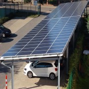 Solární zastřešení parkovacích míst SOLAR ENERGO2 s FVE - napojeno