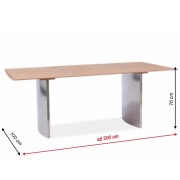 Jídelní stůl 200x100 MADUR buk / ocel