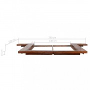 vidaXL Rám postele japonský futonový styl masivní dřevo 140 x 200 cm