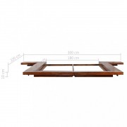 vidaXL Rám postele japonský futonový styl masivní dřevo 180 x 200 cm